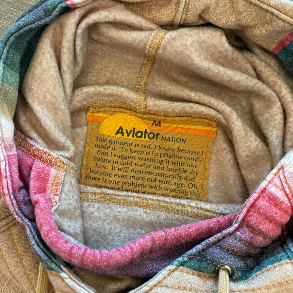 Aviator Nation Serape Striped Ninja Hoodie - Picture 5 of 5